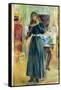 Julie Playing Violin-Berthe Morisot-Framed Stretched Canvas