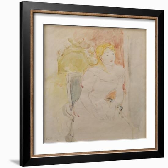 Julie Seated-Berthe Morisot-Framed Giclee Print