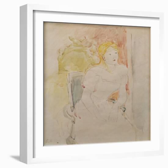 Julie Seated-Berthe Morisot-Framed Giclee Print