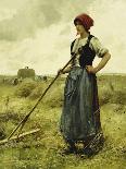 Shepherdess with Cows and Goats-Julien Dupre-Giclee Print