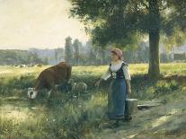 A Shepherdess with Her Flock-Julien Dupre-Giclee Print