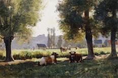 A Shepherd and his Flock-Julien Dupre-Giclee Print