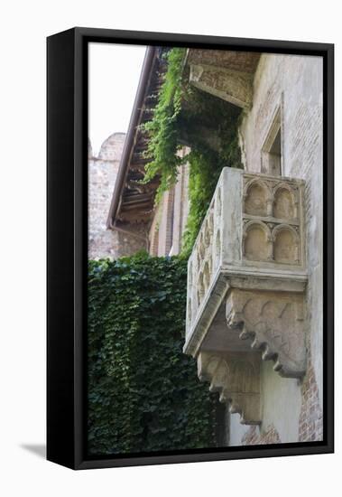 Juliet Balcony in Casa Di Giulietta, Verona, Italy-Martin Child-Framed Stretched Canvas