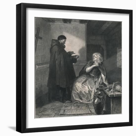 Juliet in the Cell of Friar Lawrence, 1867-Herbert Bourne-Framed Giclee Print