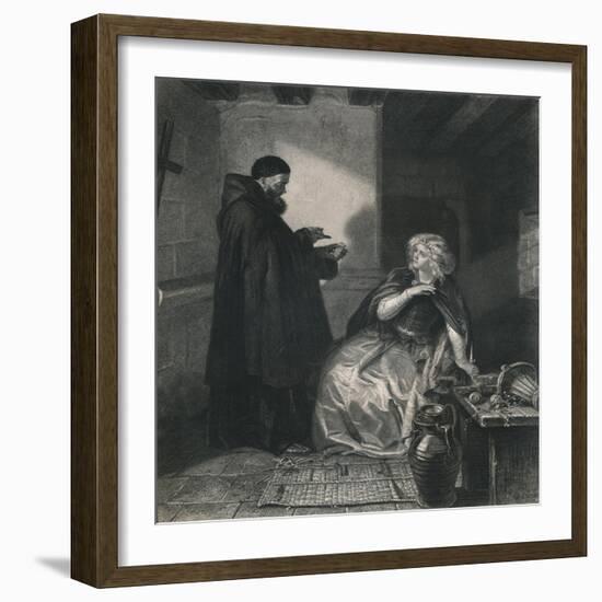 'Juliet in the Cell of Friar Lawrence (Romeo and Juliet)', c1870-Herbert Bourne-Framed Giclee Print