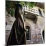 Juliet's Balcony and Statue, Verona, UNESCO World Heritage Site, Veneto, Italy, Europe-Stuart Black-Mounted Photographic Print