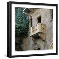 Juliet's Balcony, Verona, UNESCO World Heritage Site, Veneto, Italy, Europe-Stuart Black-Framed Photographic Print