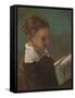 Juliette Courbet at the Age of Ten (Oil on Canvas)-Gustave Courbet-Framed Stretched Canvas