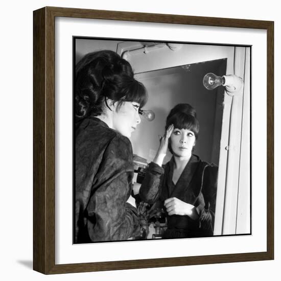 Juliette Greco Preparing to Go on Stage-Marcel Begoin-Framed Photographic Print