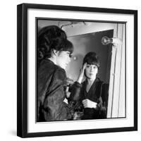 Juliette Greco Preparing to Go on Stage-Marcel Begoin-Framed Photographic Print