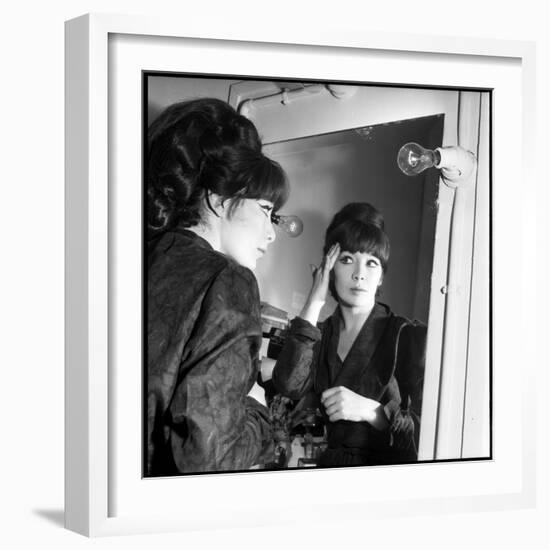 Juliette Greco Preparing to Go on Stage-Marcel Begoin-Framed Photographic Print