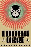 Lucha Libre - Wrestling Spanish Text - Mexican Wrestler Mask - Poster-Julio Aldana-Art Print