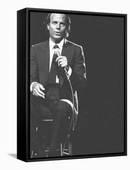 Julio Iglesias on Stage-null-Framed Stretched Canvas