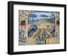 Julius Caesar (100-44 BC) Receiving the Germanic Ambassador, C.1450 (Vellum)-Jean Fouquet-Framed Premium Giclee Print