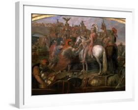 Julius Caesar, 100-44 BC Roman general, Sending Roman Colony to Carthage-Claude Audran the Younger-Framed Giclee Print