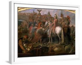 Julius Caesar, 100-44 BC Roman general, Sending Roman Colony to Carthage-Claude Audran the Younger-Framed Giclee Print