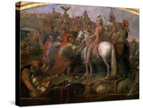 Julius Caesar, 100-44 BC Roman general, Sending Roman Colony to Carthage-Claude Audran the Younger-Stretched Canvas