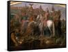 Julius Caesar, 100-44 BC Roman general, Sending Roman Colony to Carthage-Claude Audran the Younger-Framed Stretched Canvas
