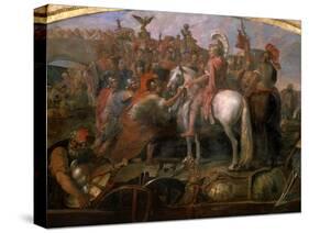 Julius Caesar, 100-44 BC Roman general, Sending Roman Colony to Carthage-Claude Audran the Younger-Stretched Canvas