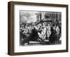 Julius Caesar and Wife in Crowd-null-Framed Giclee Print