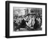 Julius Caesar and Wife in Crowd-null-Framed Giclee Print