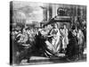 Julius Caesar and Wife in Crowd-null-Stretched Canvas