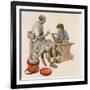 Julius Caesar as a Boy, Learning to Count Using an Abacus-Peter Jackson-Framed Giclee Print