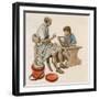 Julius Caesar as a Boy, Learning to Count Using an Abacus-Peter Jackson-Framed Giclee Print