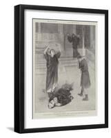 Julius Caesar, at Her Majesty's Theatre, Mark Antony by the Dead Body of Caesar-Robert Sauber-Framed Giclee Print