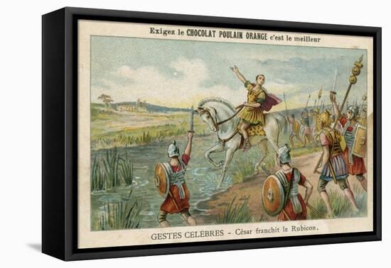 Julius Caesar Crossing the Rubicon, 49 BC-null-Framed Stretched Canvas