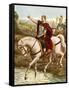 Julius Caesar Crossing the Rubicon-Tancredi Scarpelli-Framed Stretched Canvas