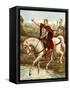 Julius Caesar Crossing the Rubicon-Tancredi Scarpelli-Framed Stretched Canvas