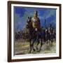 Julius Caesar Force Marched His Troops to Gaul to Put Down the Revolt-null-Framed Giclee Print