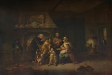 'Courtship in a Cowshed', c18th century-Julius Caesar Ibbetson-Giclee Print