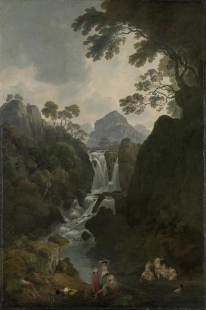 A Waterfall with Bathers, C.1800-17