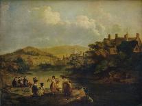 'Women Washing Clothes in a Welsh Stream', 1790-Julius Caesar Ibbetson-Giclee Print