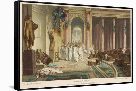 Julius Caesar is Assassinated in the Senate by Brutus and His Companions-Gerome-Framed Stretched Canvas