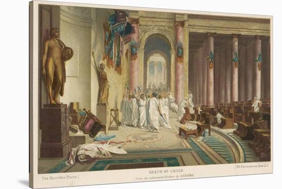 Julius Caesar is Assassinated in the Senate by Brutus and His Companions-Gerome-Stretched Canvas