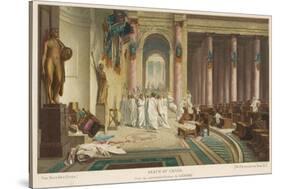 Julius Caesar is Assassinated in the Senate by Brutus and His Companions-Gerome-Stretched Canvas