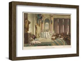 Julius Caesar is Assassinated in the Senate by Brutus and His Companions-Gerome-Framed Photographic Print