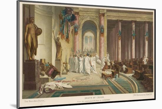 Julius Caesar is Assassinated in the Senate by Brutus and His Companions-Gerome-Mounted Photographic Print