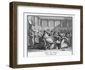 Julius Caesar is Assassinated in the Senate by Brutus and His Companions-Augustyn Mirys-Framed Photographic Print