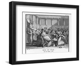 Julius Caesar is Assassinated in the Senate by Brutus and His Companions-Augustyn Mirys-Framed Photographic Print