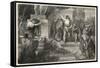 Julius Caesar is Assassinated in the Senate by Brutus and His Companions-Hermann Vogel-Framed Stretched Canvas