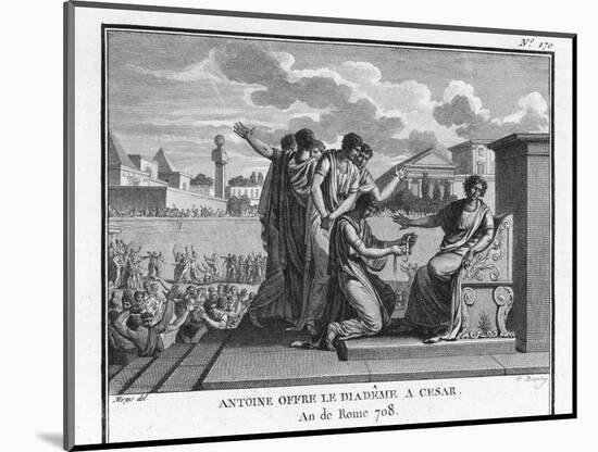 Julius Caesar is Offered the Crown by Marcus Antonius-Augustyn Mirys-Mounted Photographic Print