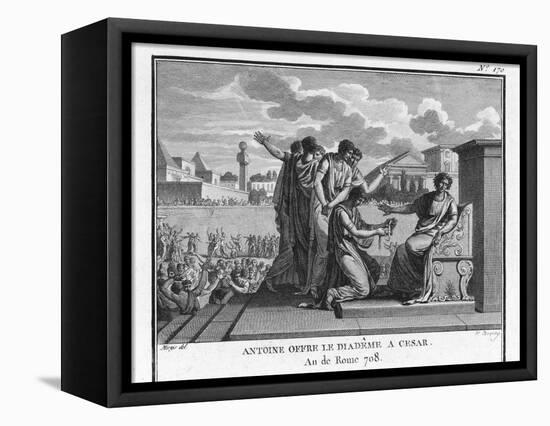 Julius Caesar is Offered the Crown by Marcus Antonius-Augustyn Mirys-Framed Stretched Canvas