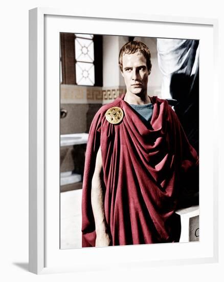 JULIUS CAESAR, Marlon Brando, 1953-null-Framed Photo