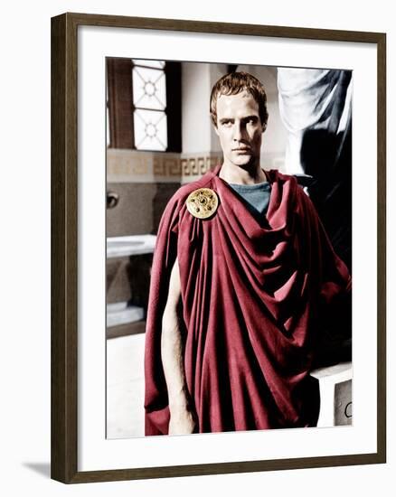 JULIUS CAESAR, Marlon Brando, 1953-null-Framed Photo