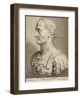 Julius Caesar, Perpetual Dictator, from Twelve Famous Greek and Roman Men, C.1633-Boetius Adams Bolswert-Framed Giclee Print