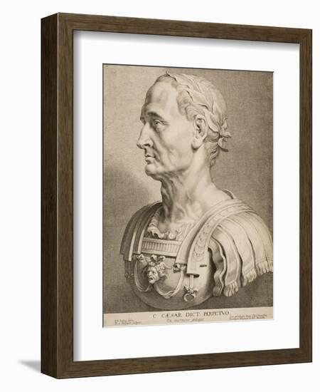 Julius Caesar, Perpetual Dictator, from Twelve Famous Greek and Roman Men, C.1633-Boetius Adams Bolswert-Framed Giclee Print